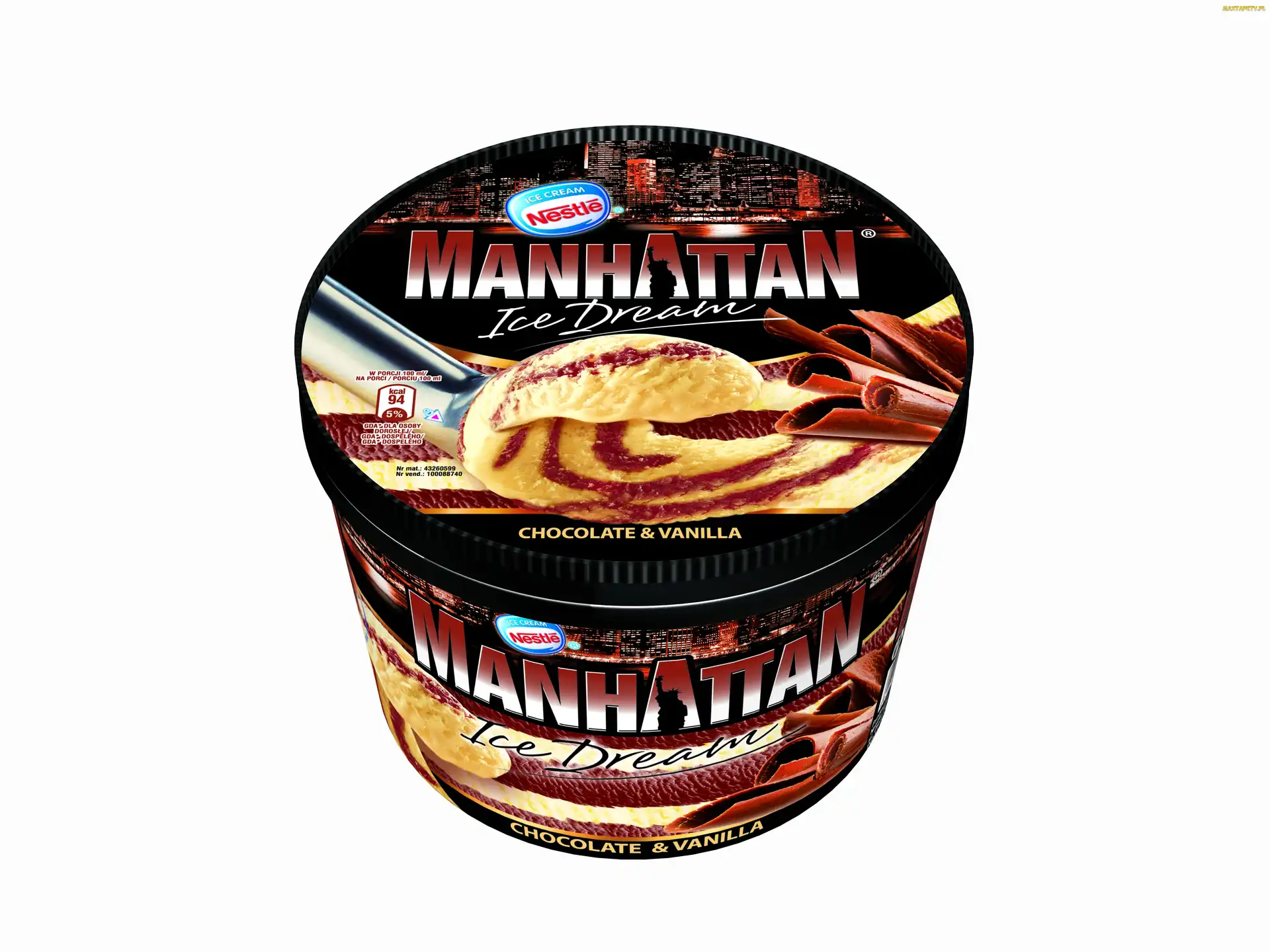 Manhattan, Nestle, Czekoladowo, Waniliowe, Lody