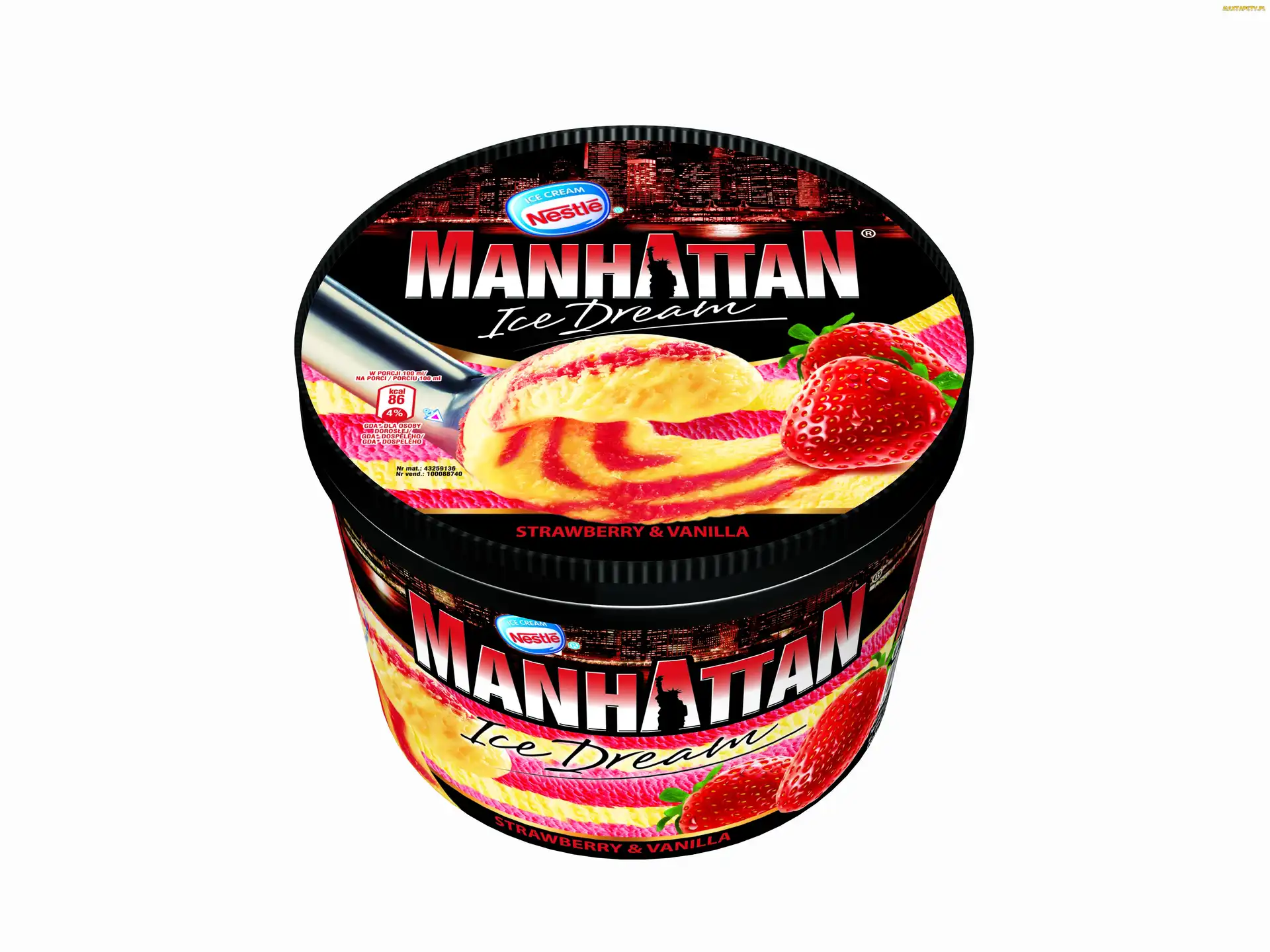 Lody, Manhattan, Waniliowe, Truskawkowo, Nestle