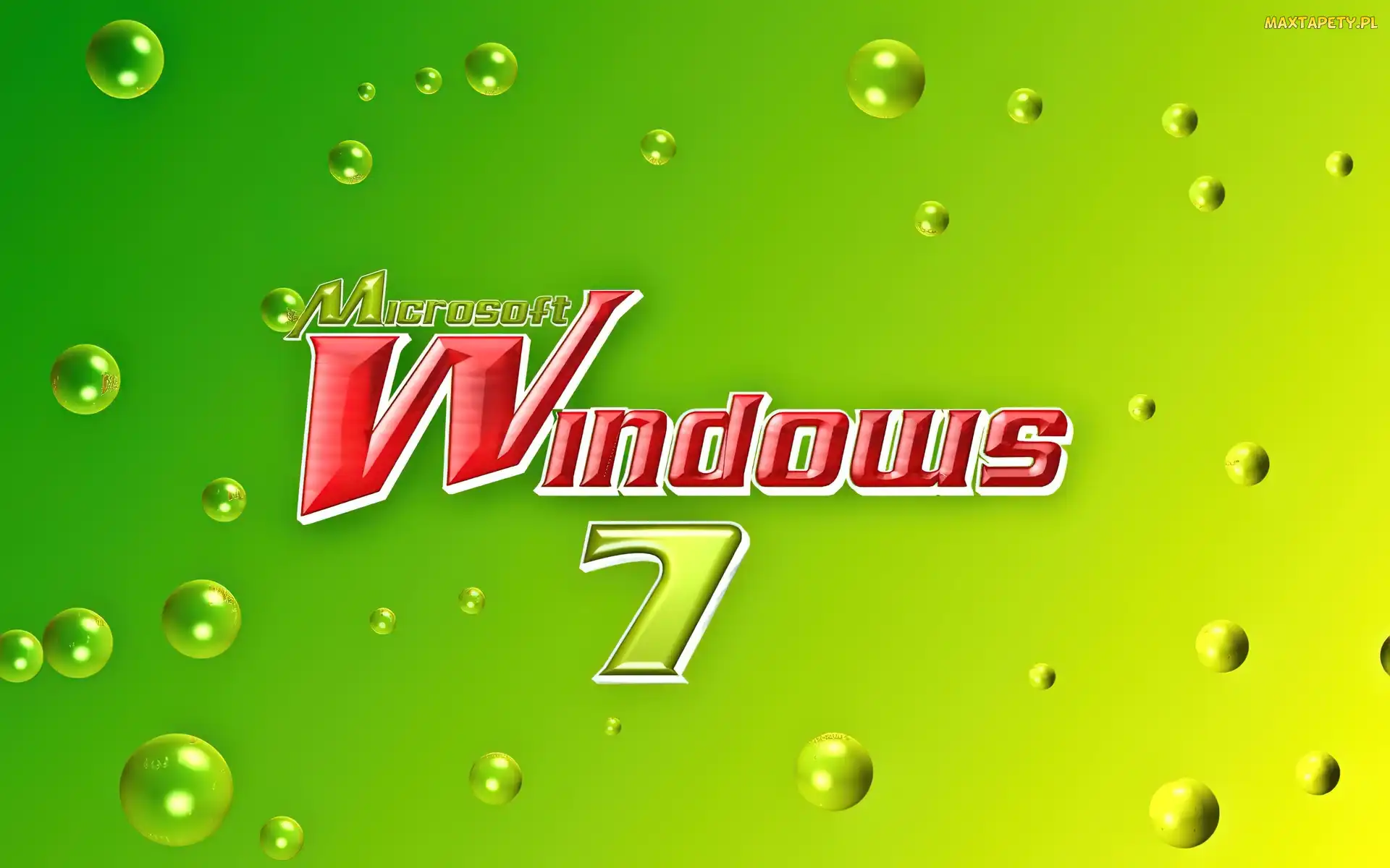 Bąbelki, Tło, Windows, 7