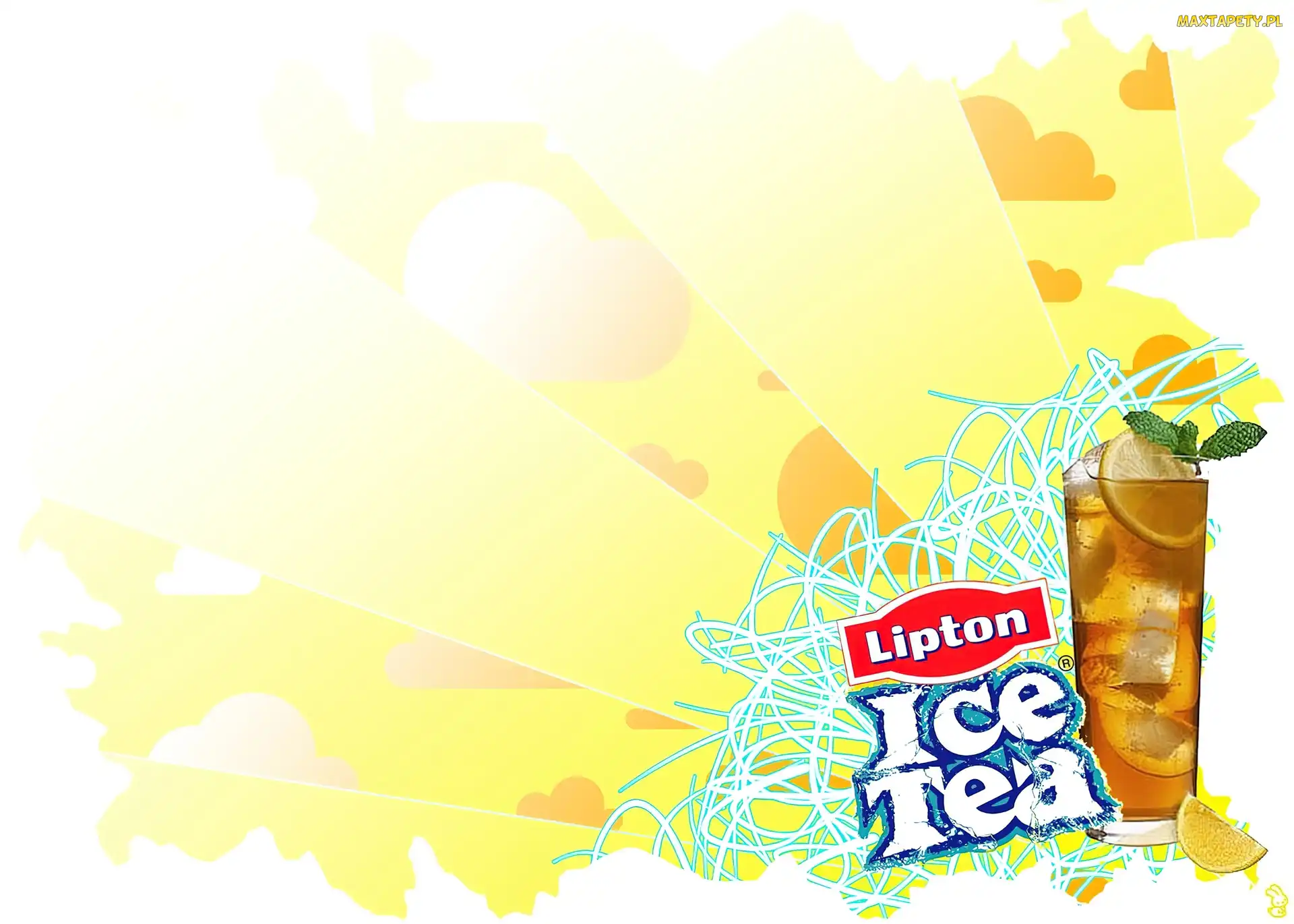 Lipton, Ice, Lodu, Szklanka, Kostki, Tea