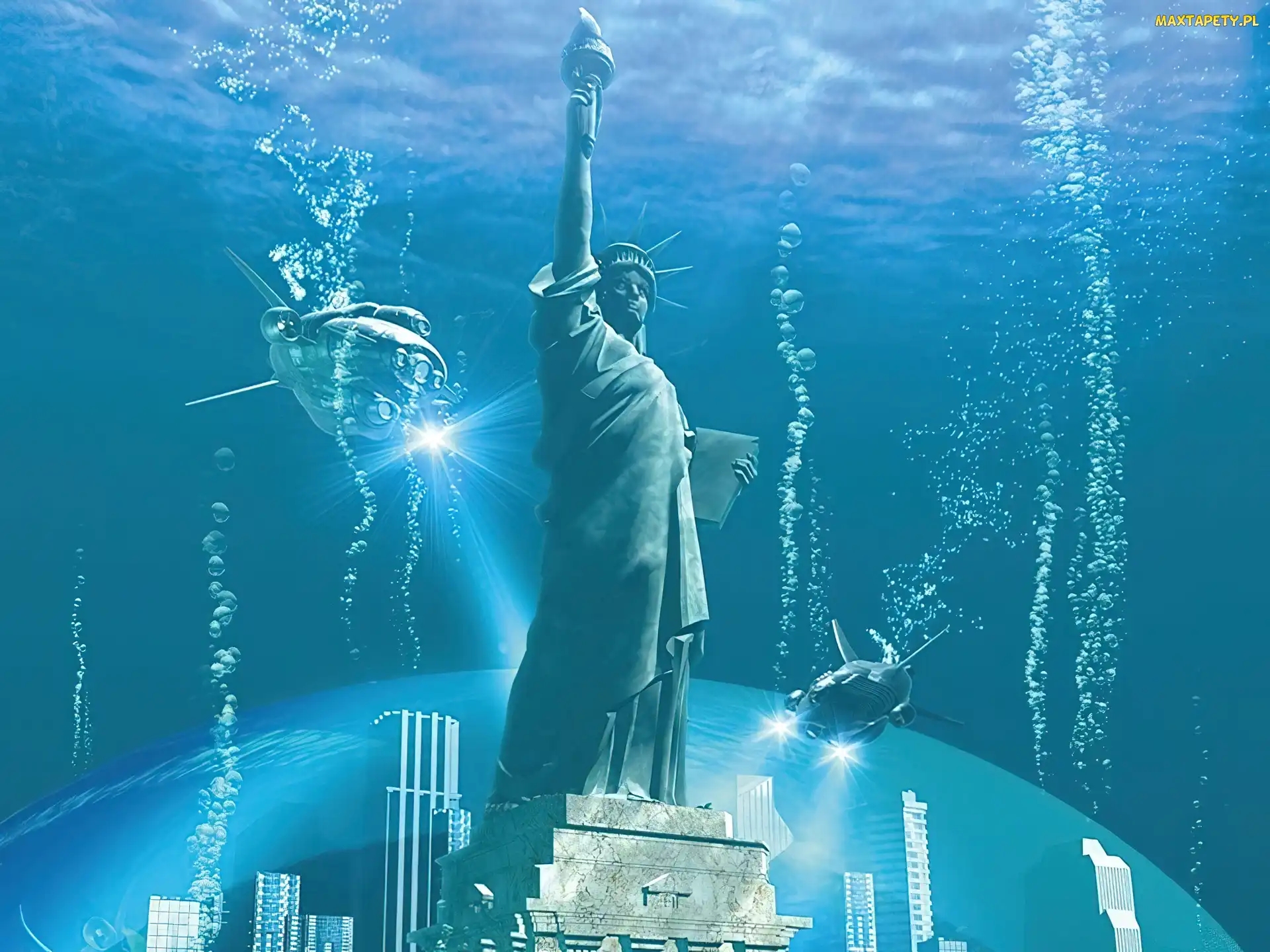 Statua, Wolności, Woda