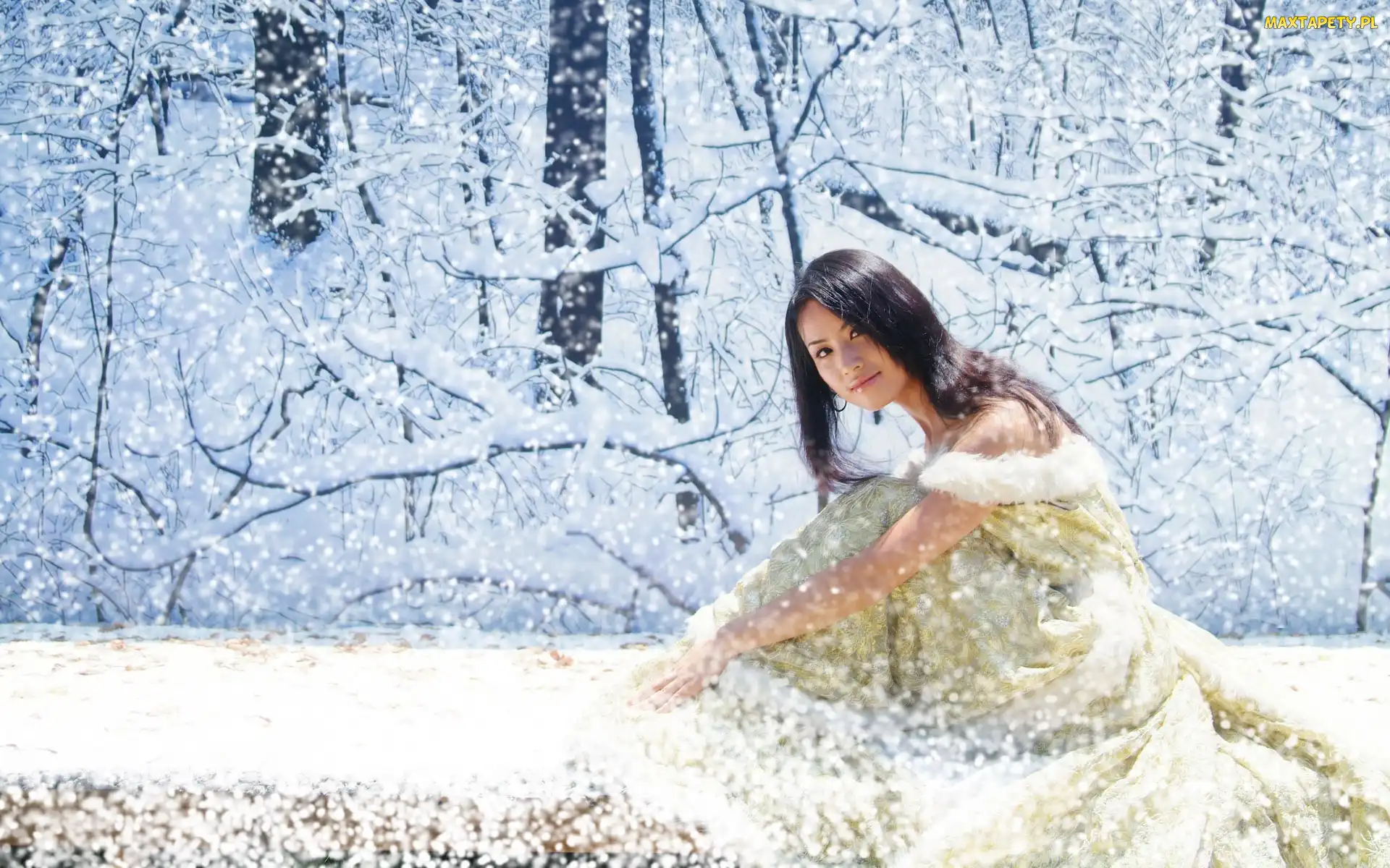 Śnieg, Zima, Japonka