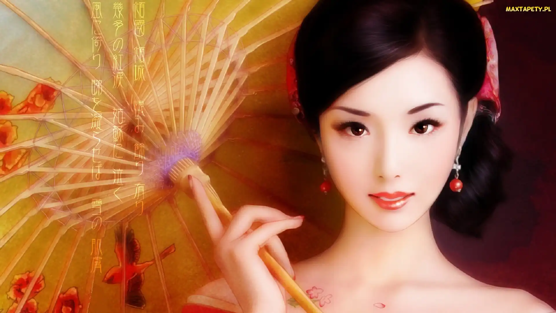Japonka, Parasol, Piękna