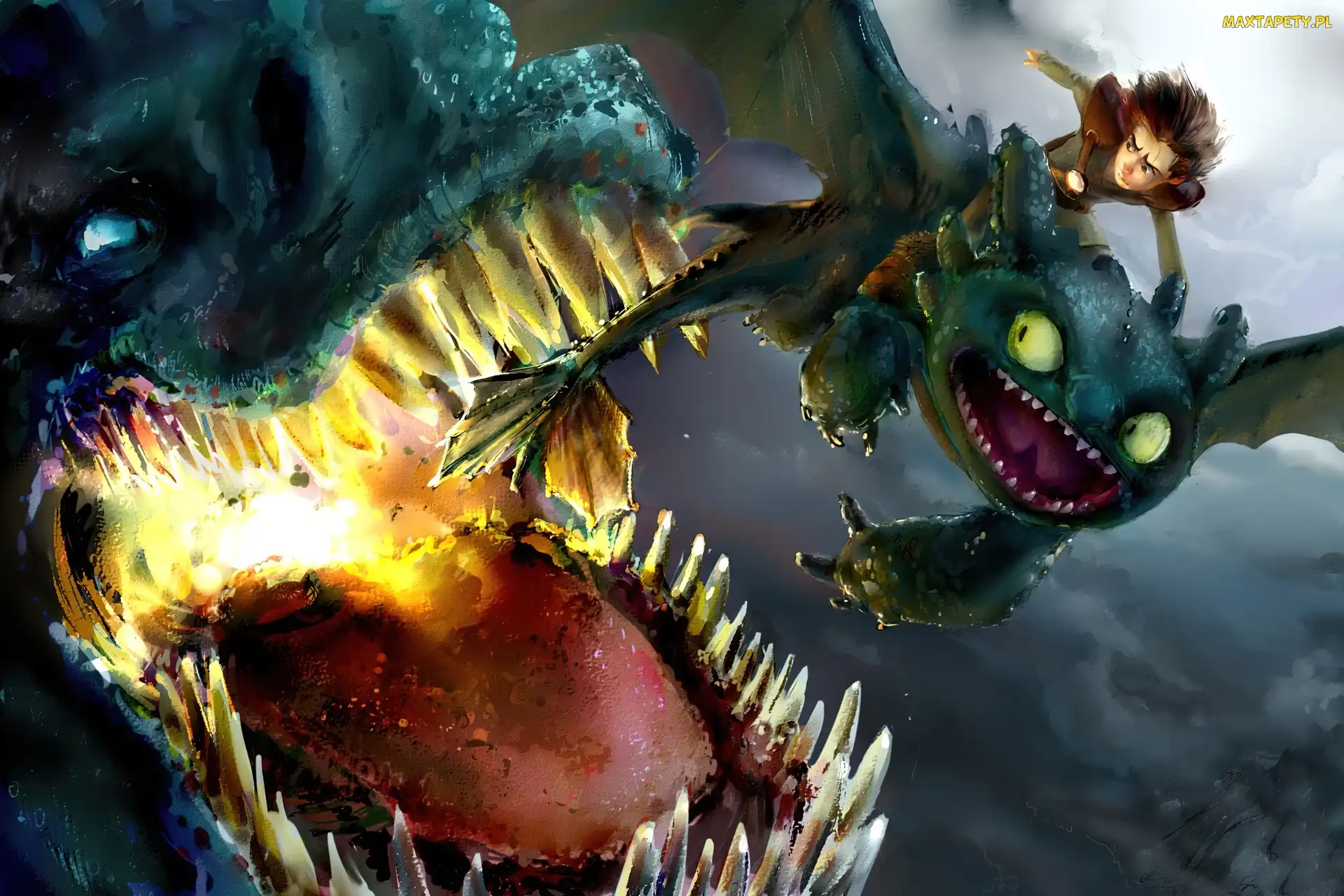 How to Train Your Dragon, Ucieczka, Nocna Furia, Czkawka, Jak wytresować smoka