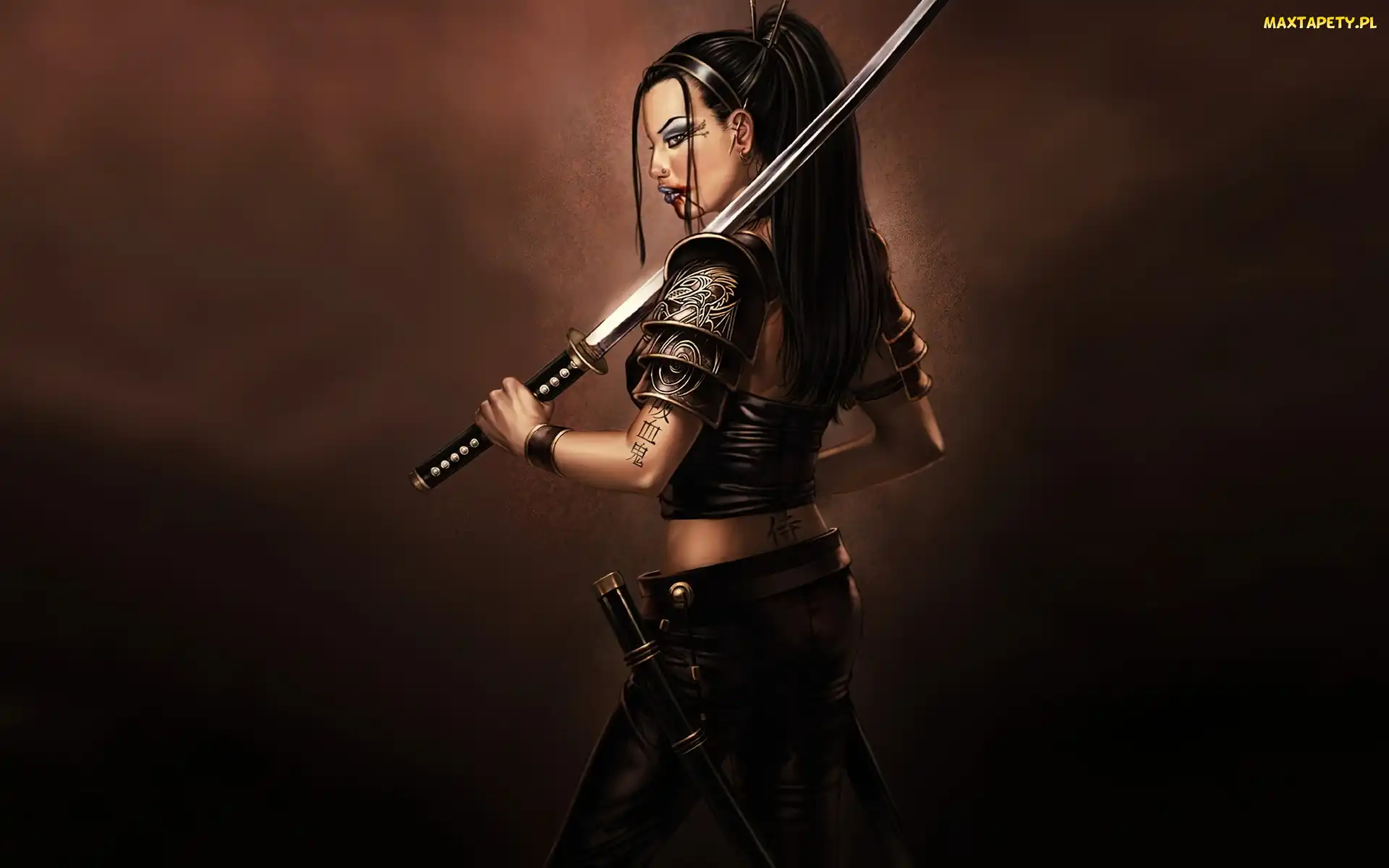 Katana, Tatuaż, Kobieta