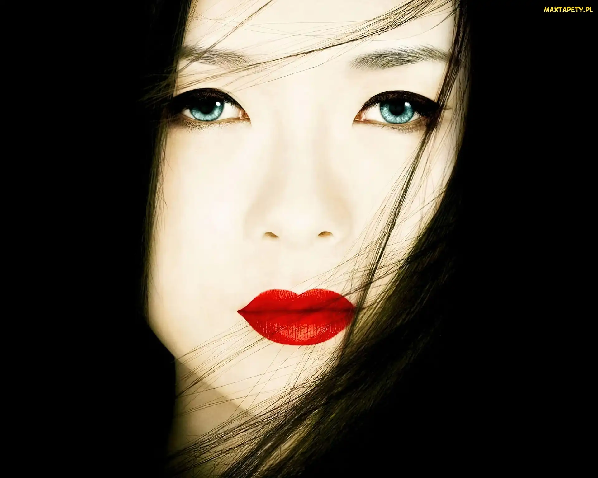 Aktorka, Usta, Czerwone, Twarz, Zhang Ziyi