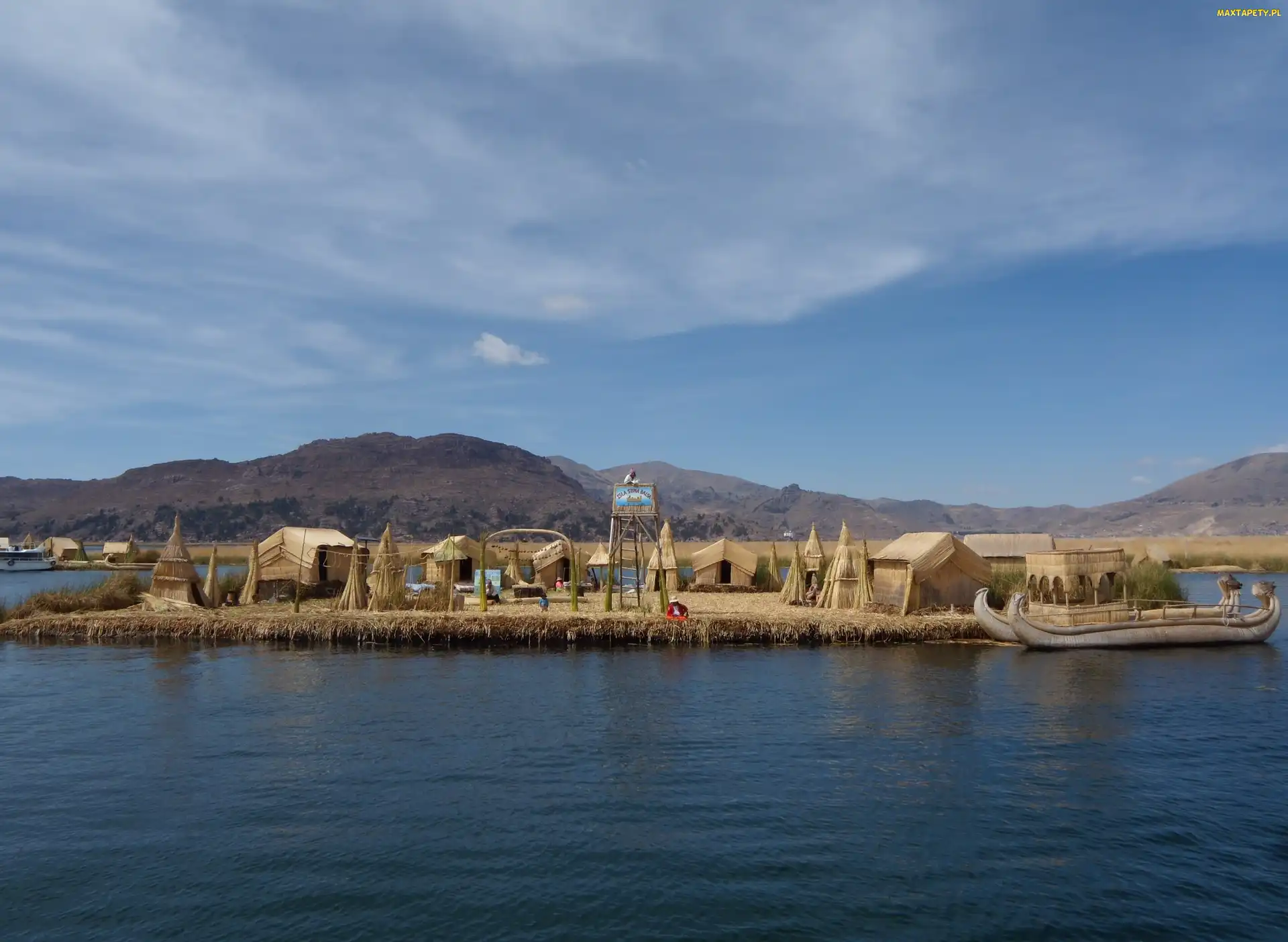 Uro, Peru, Titicaca, Jezioro, Wyspy
