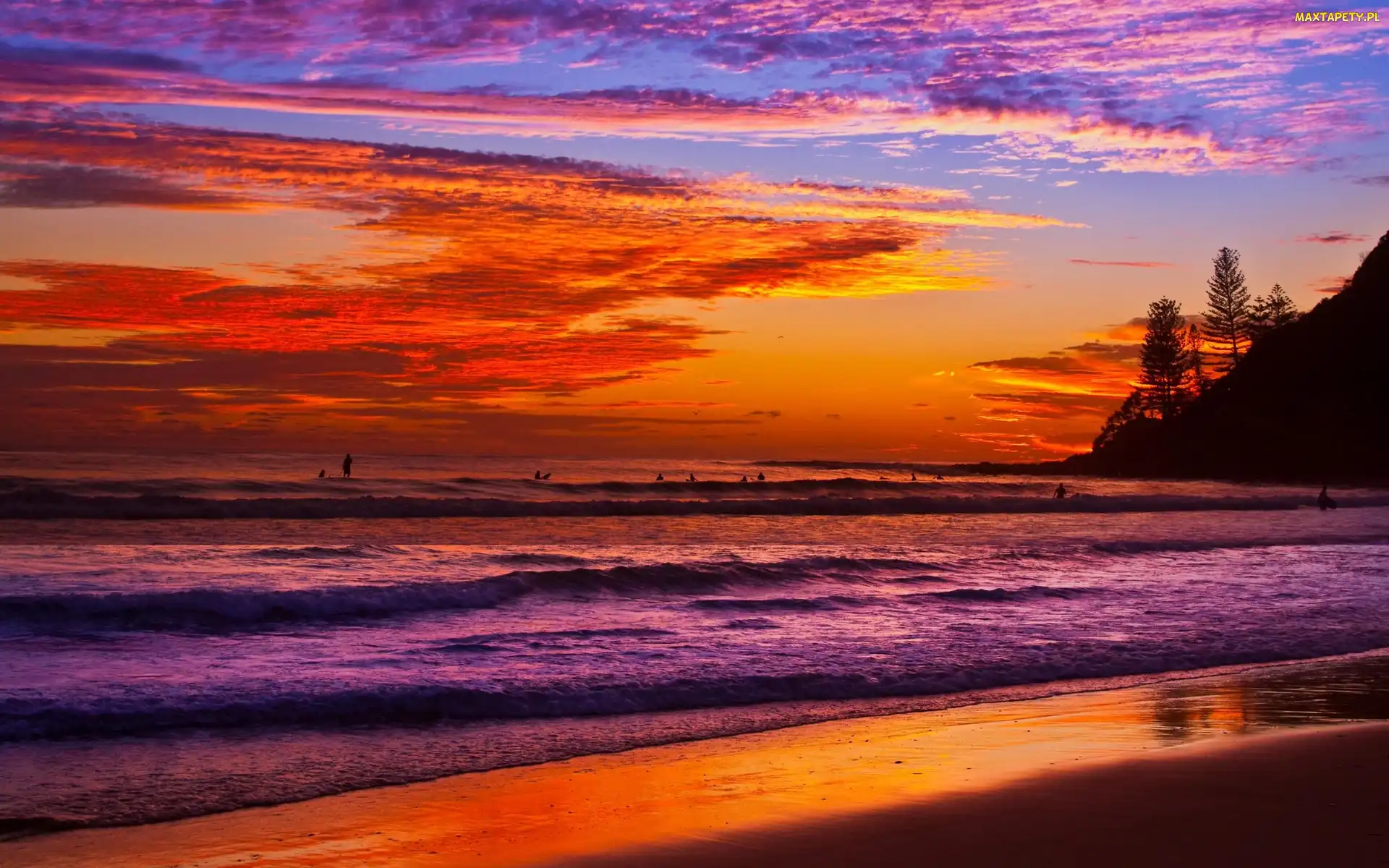 Niebo, Piękne, Morze, Plaża