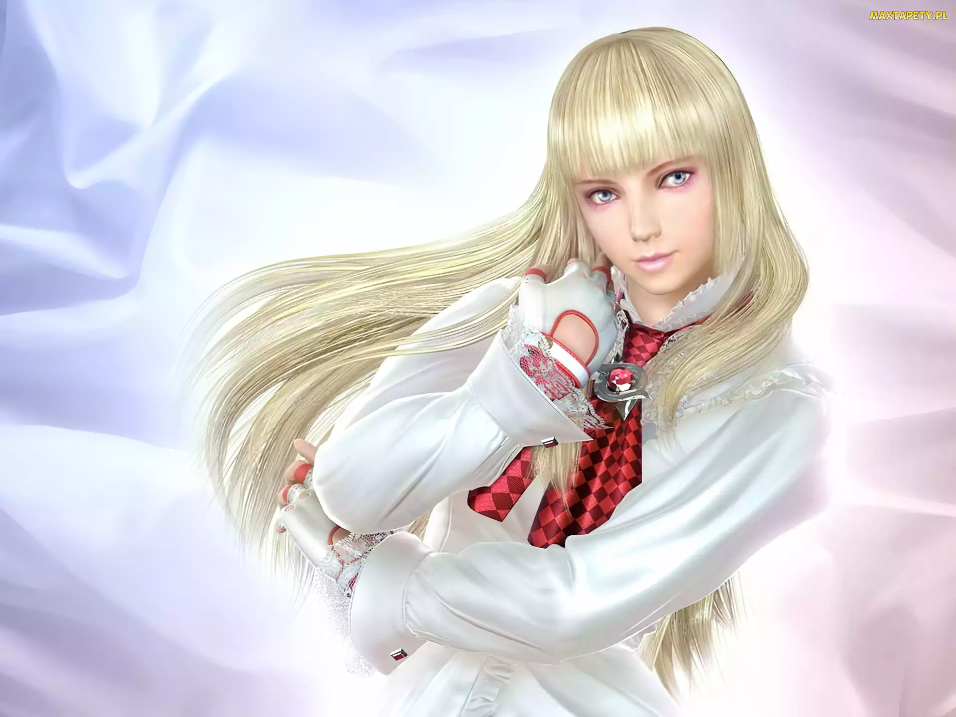 Rękawiczki, Broszka, Emilie De Rochefort, Blond, Sukienka, Tekken 5 Dark Resurrection, Lili