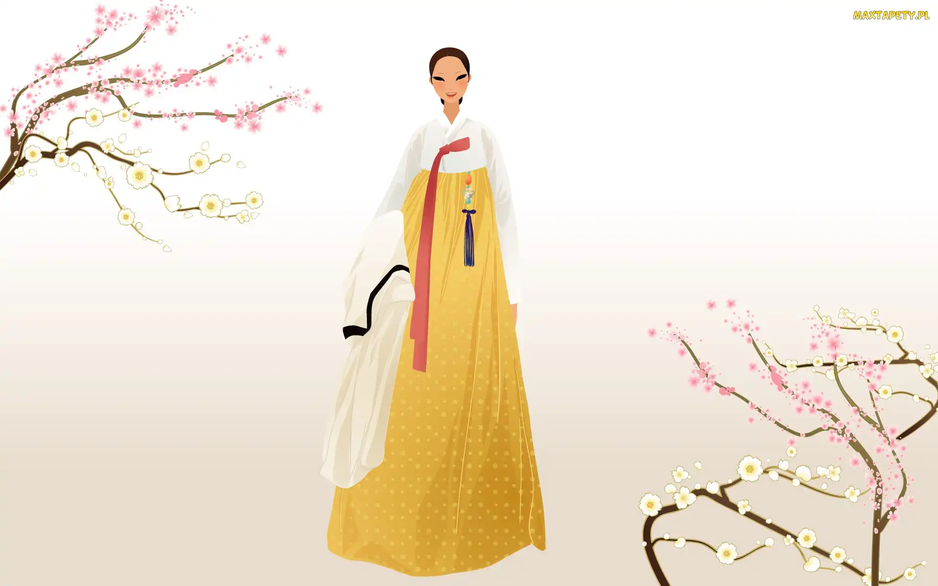 Gałązki, Kimono, Japonka