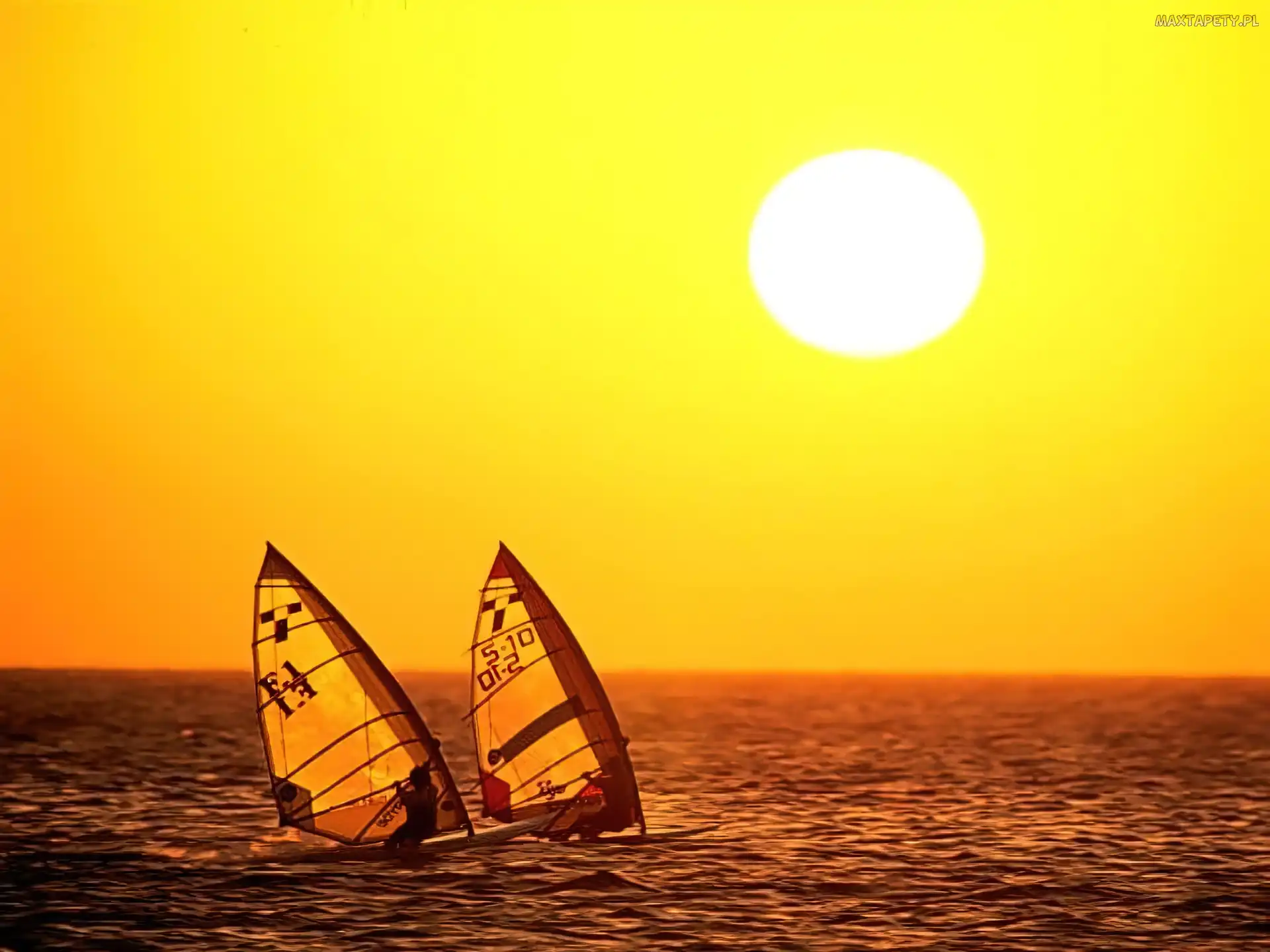 Słońca, Windsurfing, Zachód