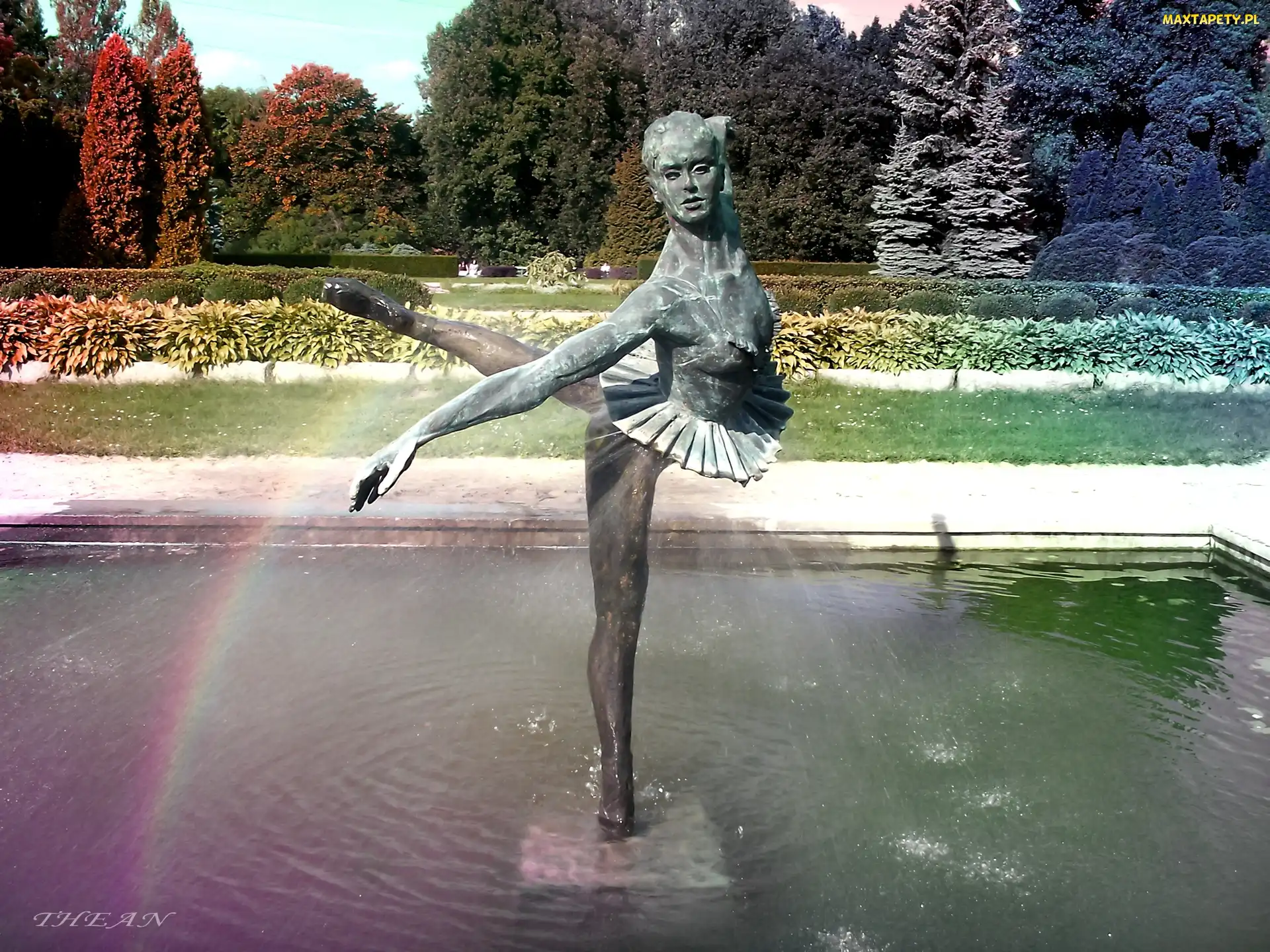Ogród, Baletnica, Fontanna, Botaniczny