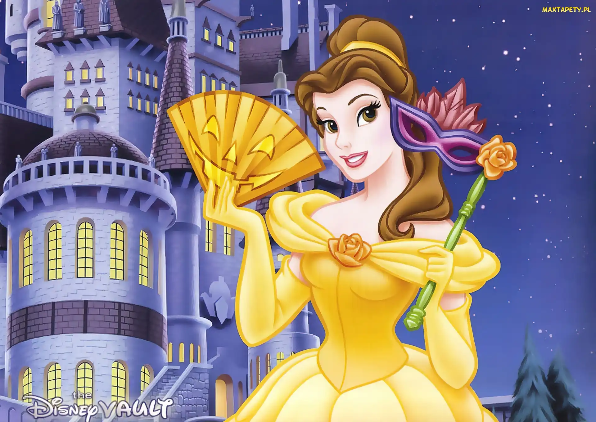 Maska, Wachlarz, Beauty and the Beast, Piękna i Bestia, Bella, Zamek