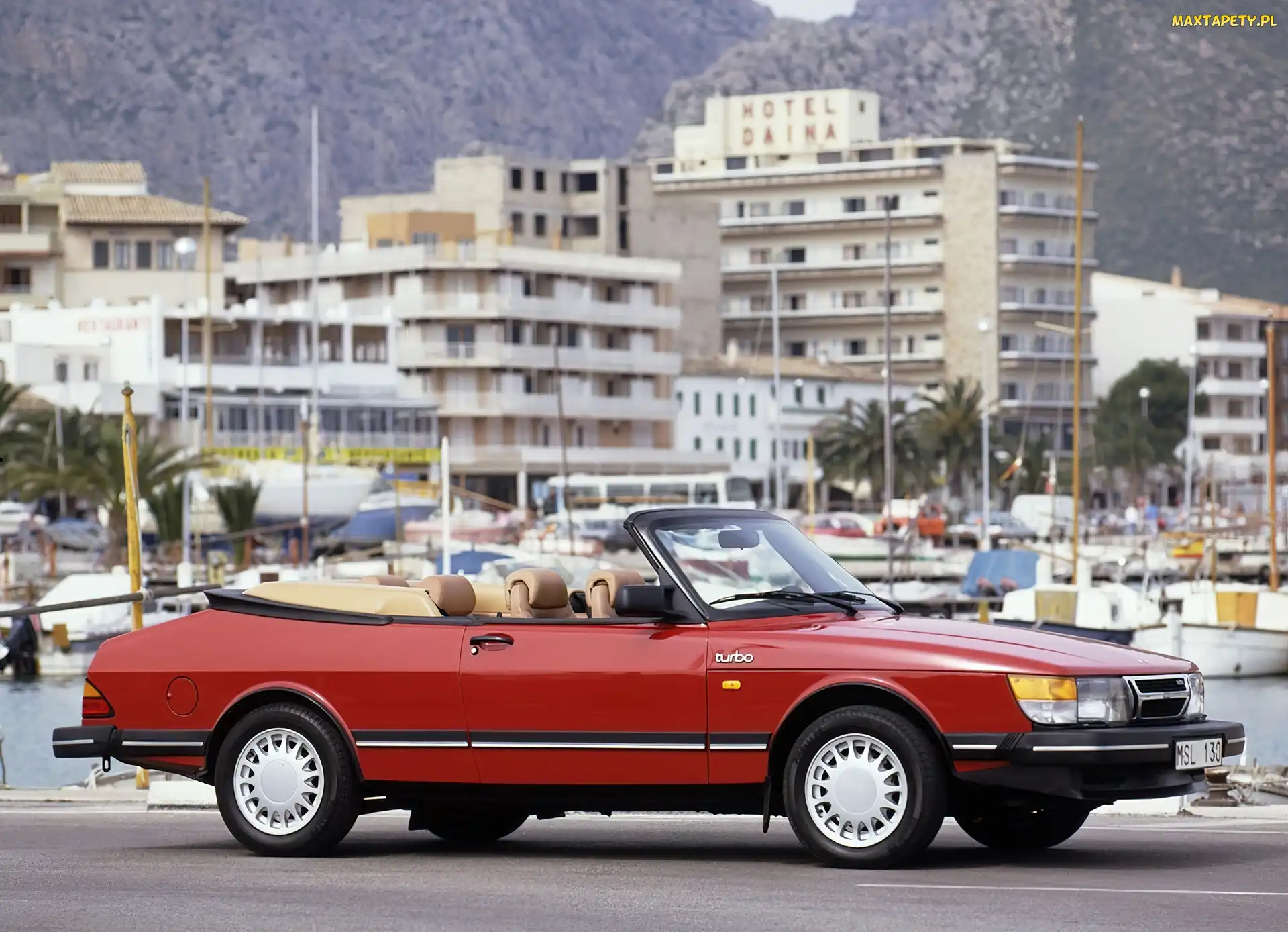 Saab 900, Kabriolet, Czerwony