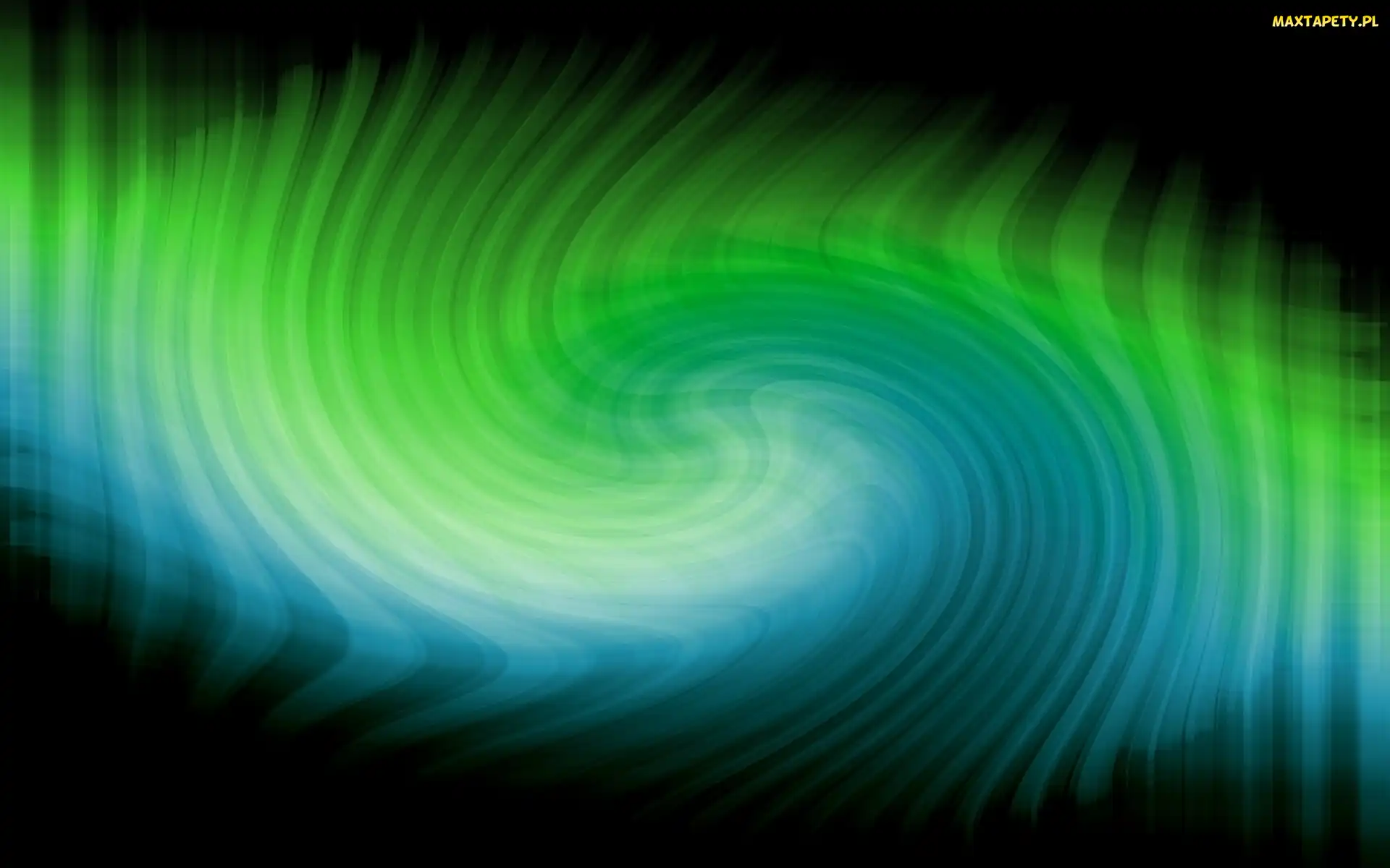 Spirala, Rozmyta, Niebiesko, Zielona
