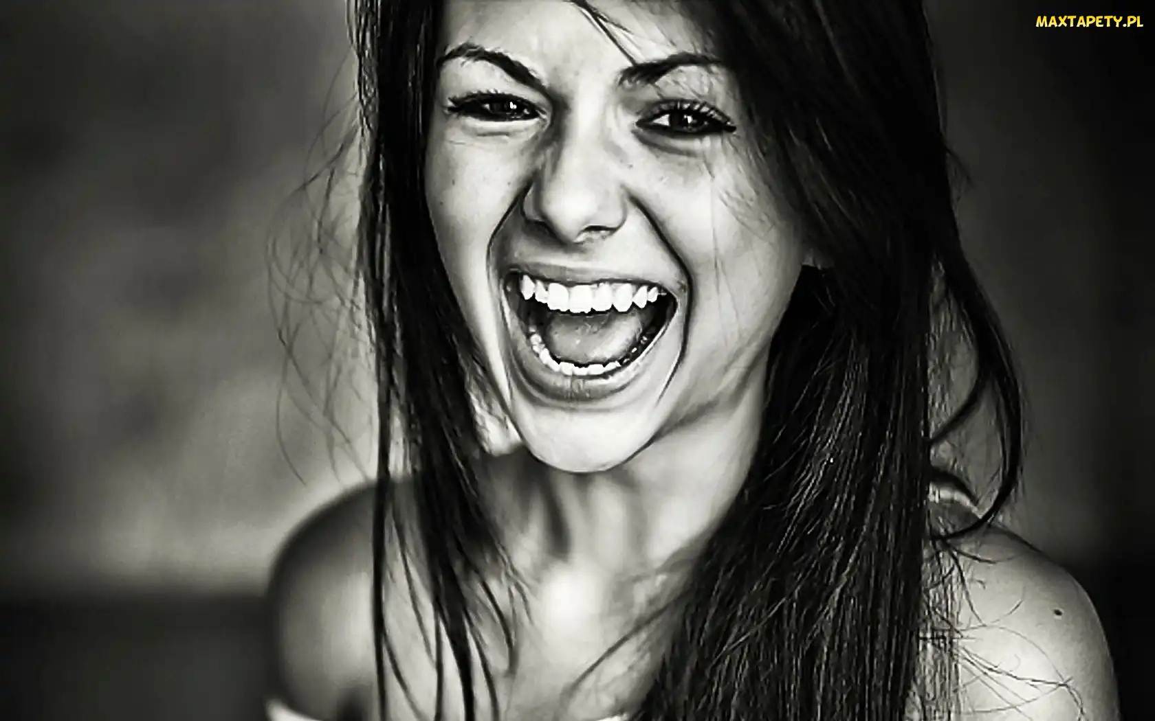 Portret, B&W, Kobieta