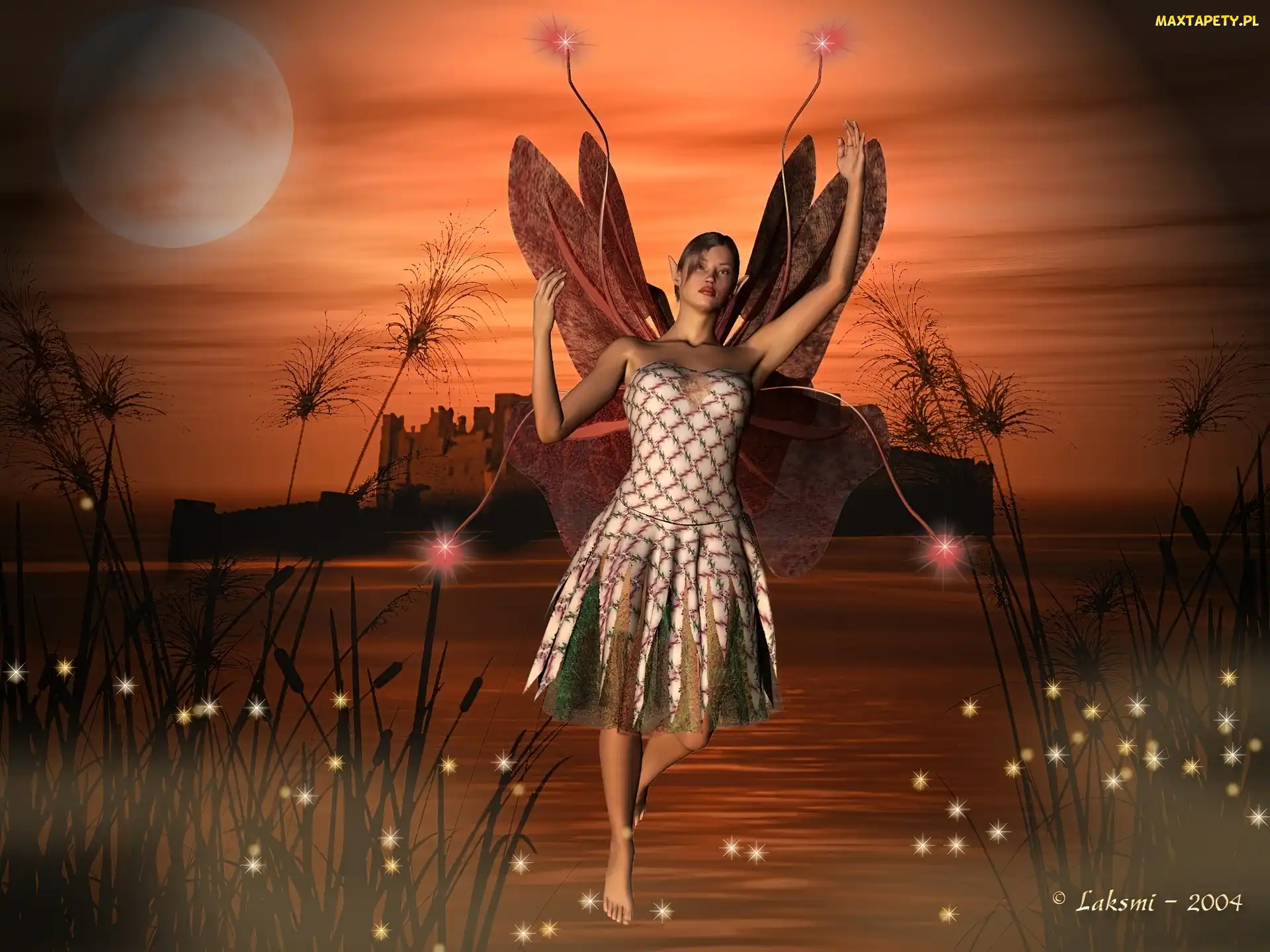 Noc, Fantasy, 3D, Elf, Magiczna
