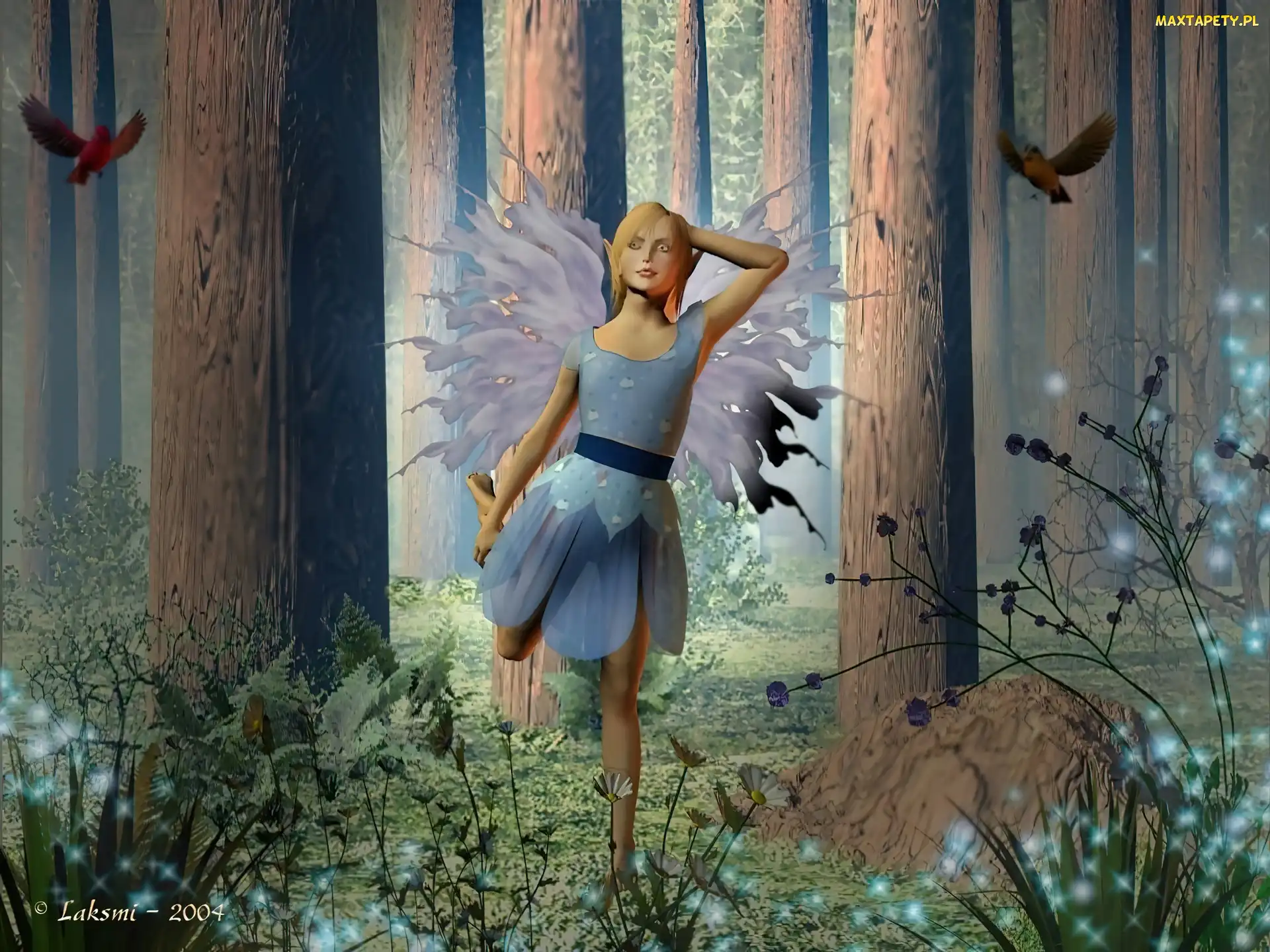 Zabawa, Fantasy, 3D, Las, Elf
