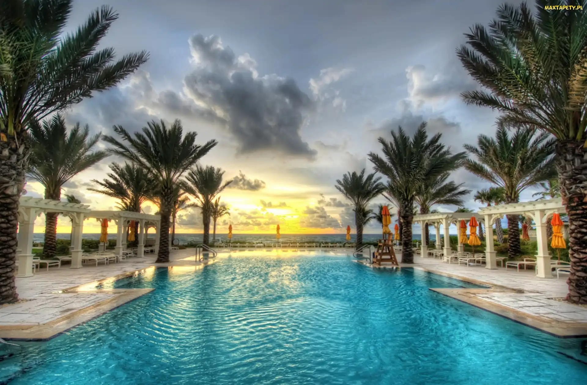 Palmy, USA, Floryda, Palm Beach, Basen