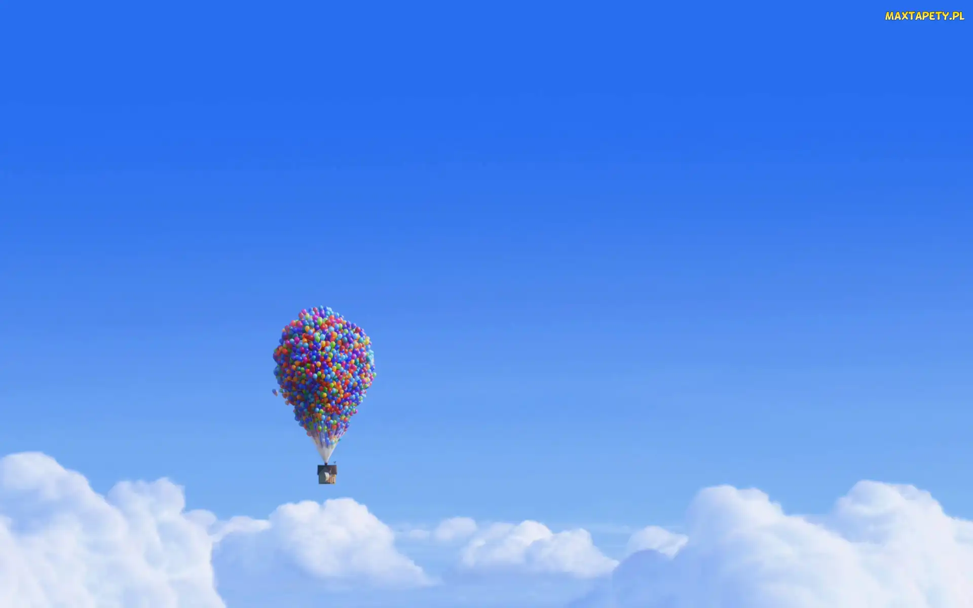 Chmury, Niebo, Odlot, Film animowanz, Up, Balony