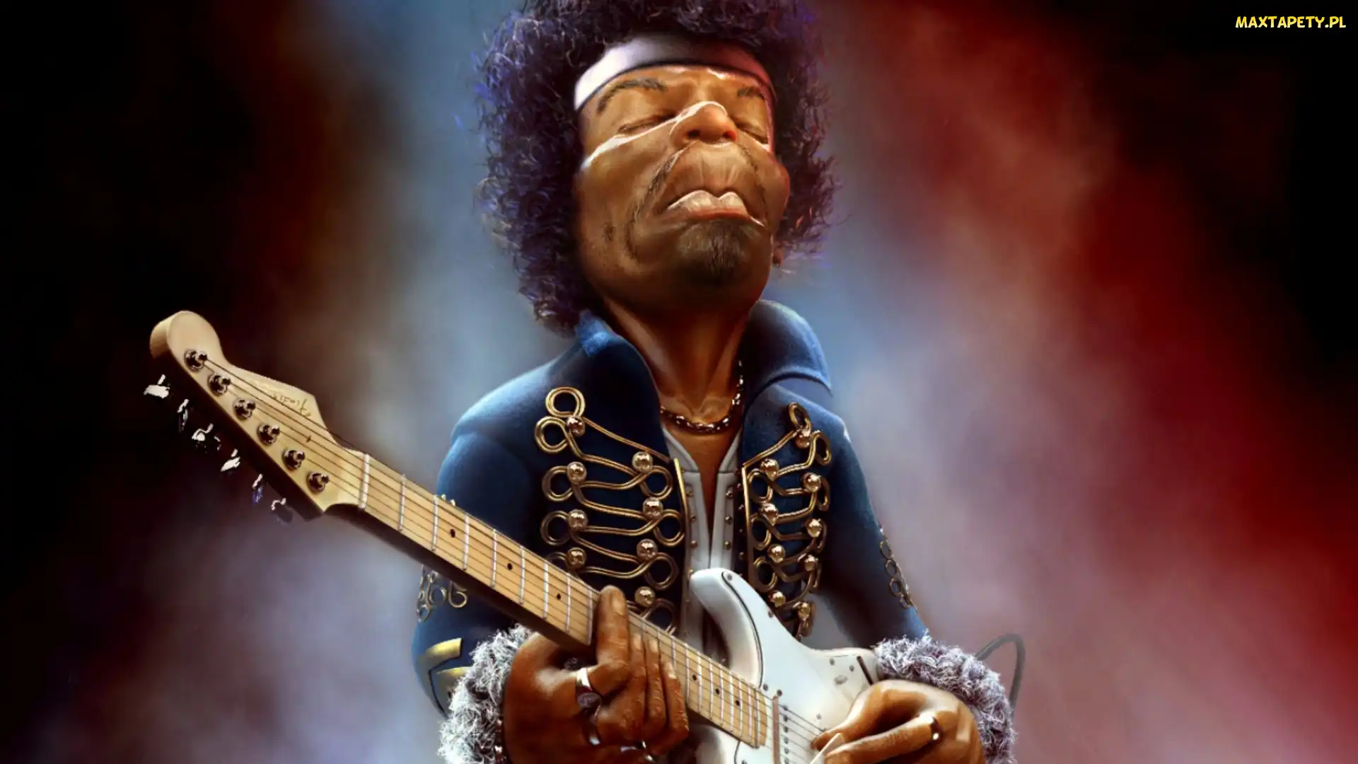 Karykatura, Gitara, Jimi Hendrix