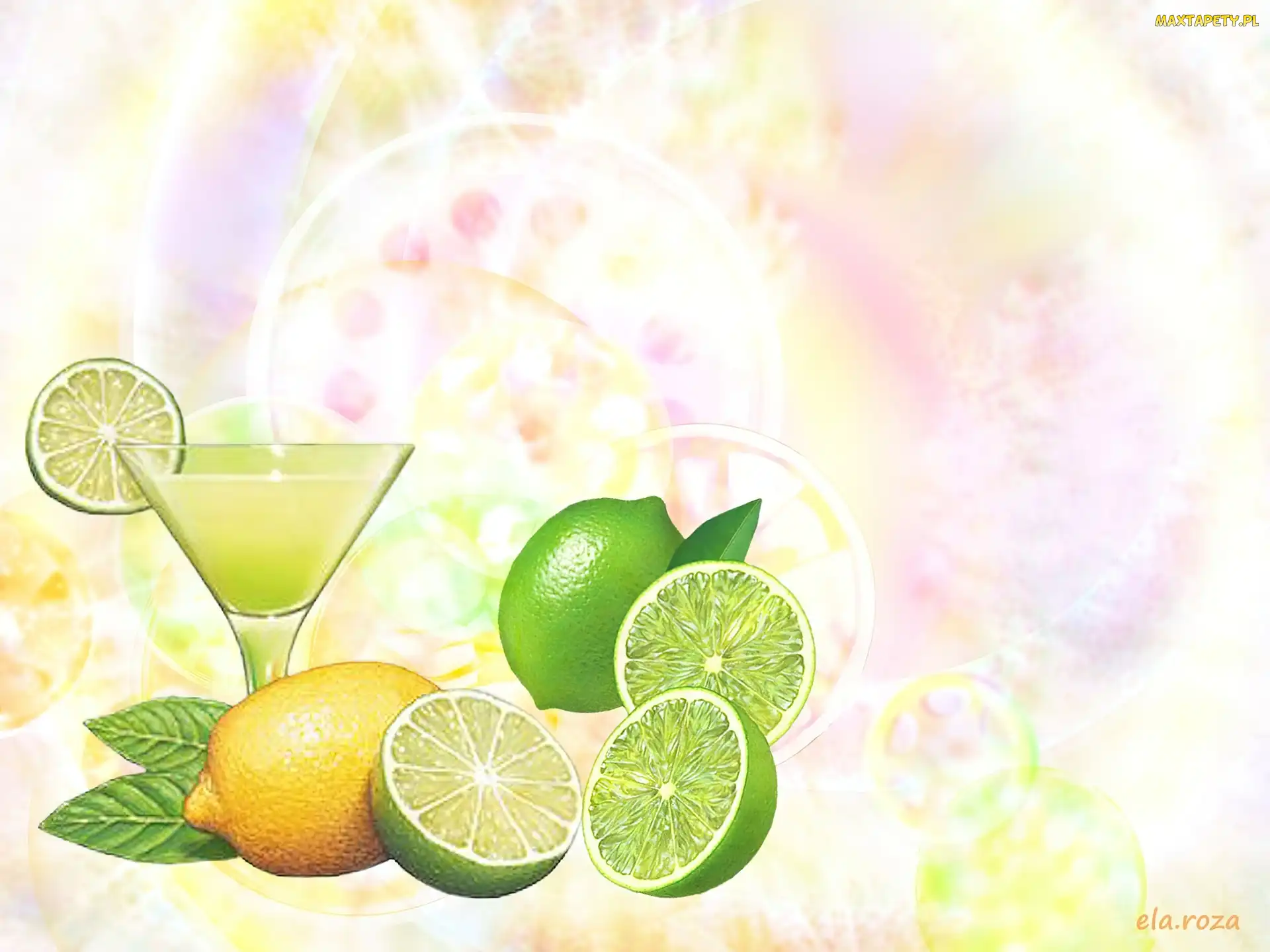 Limonki, Cytryny, Drink, Mięta