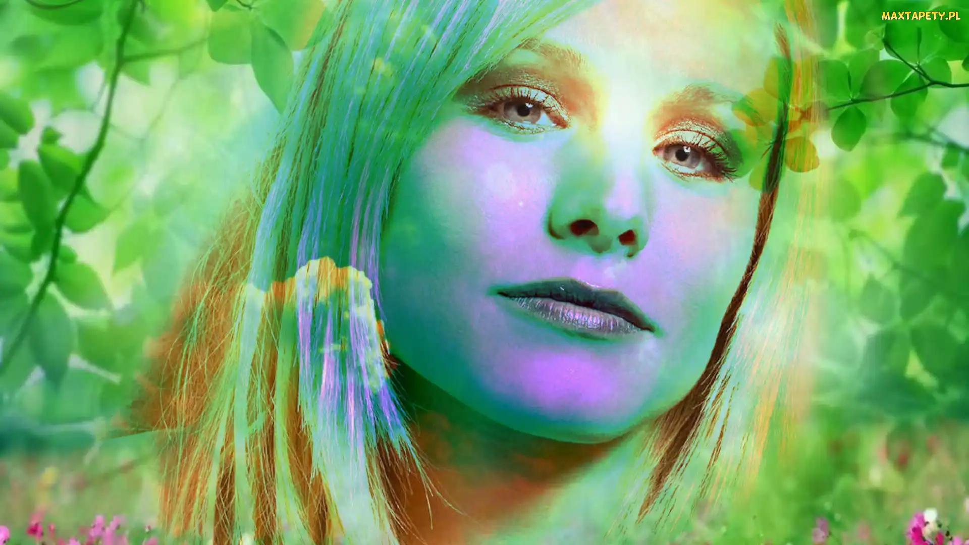 Kobieta, Grafika, Wiosenna