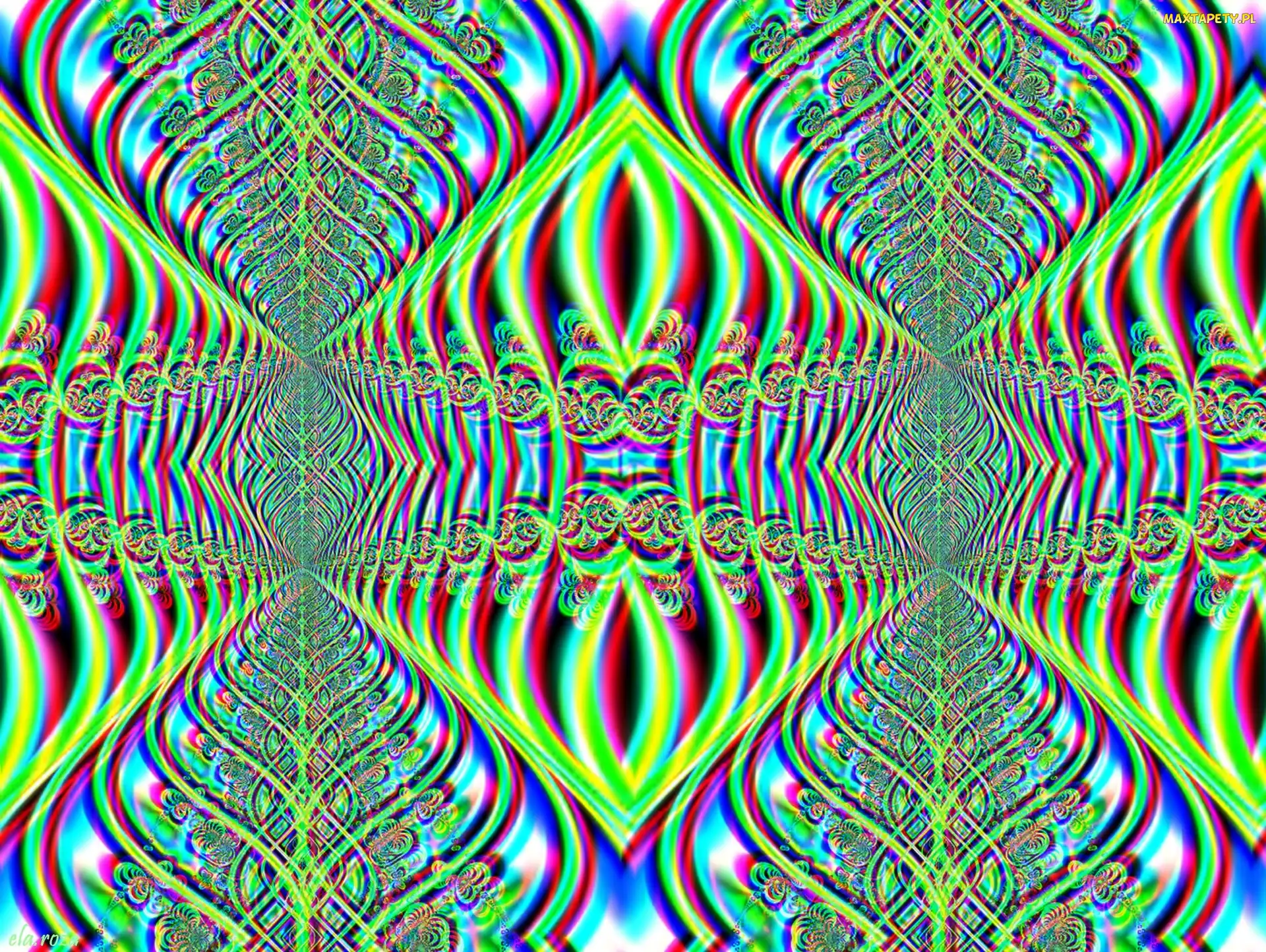 Fraktale, Abstrakcja, Kolorowe, Wzory