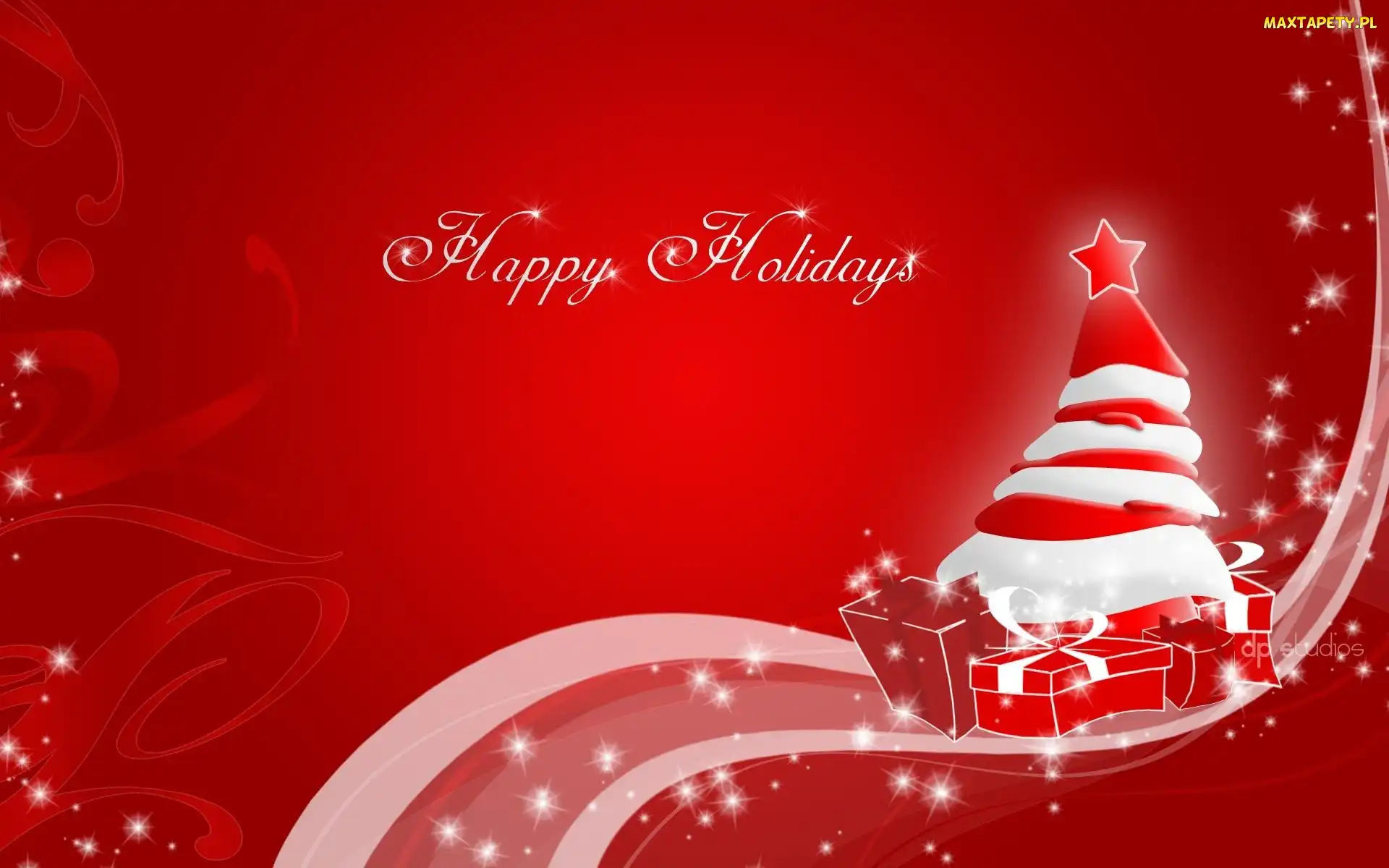 Prezenty, Choinka, Happy, Holidays