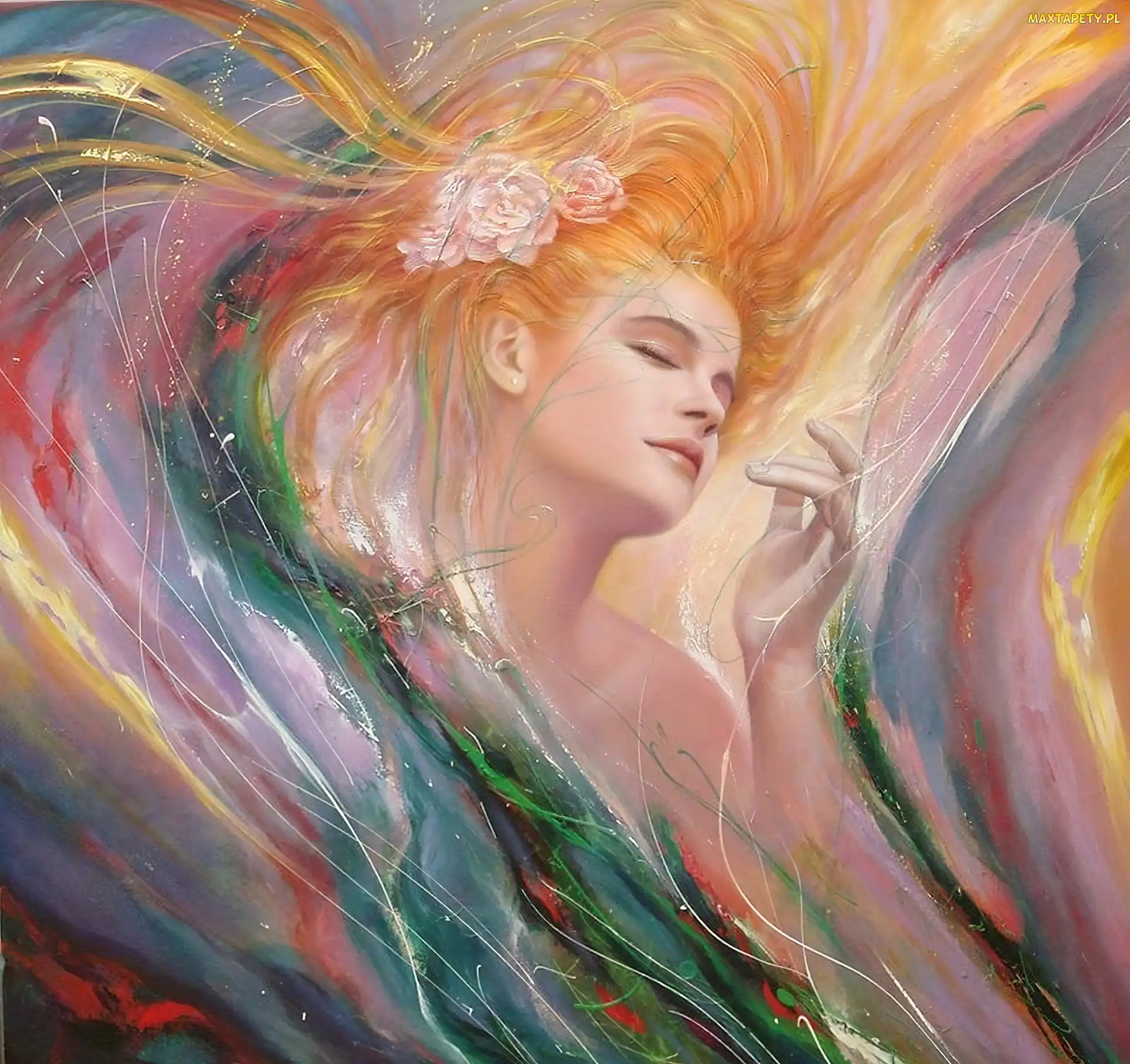 Kobieta, Fantasy, Rudowłosa