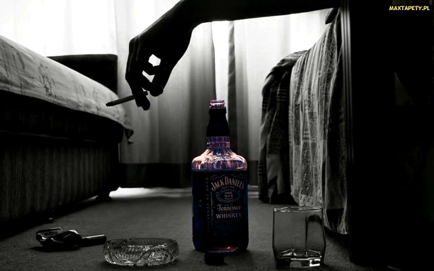 Alkohol, Papieros, Dłoń