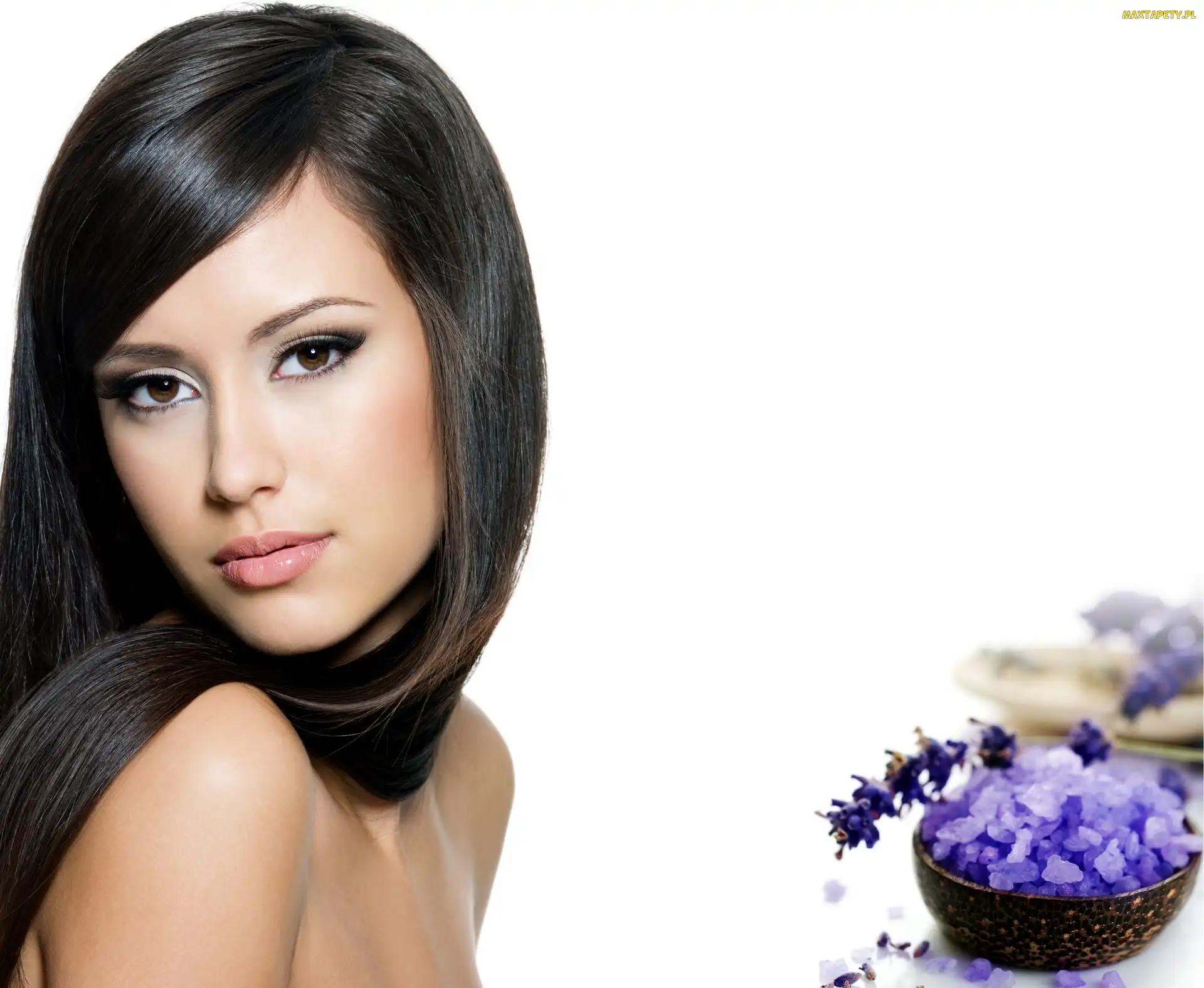 Brunetka, Kwiaty, Kobieta