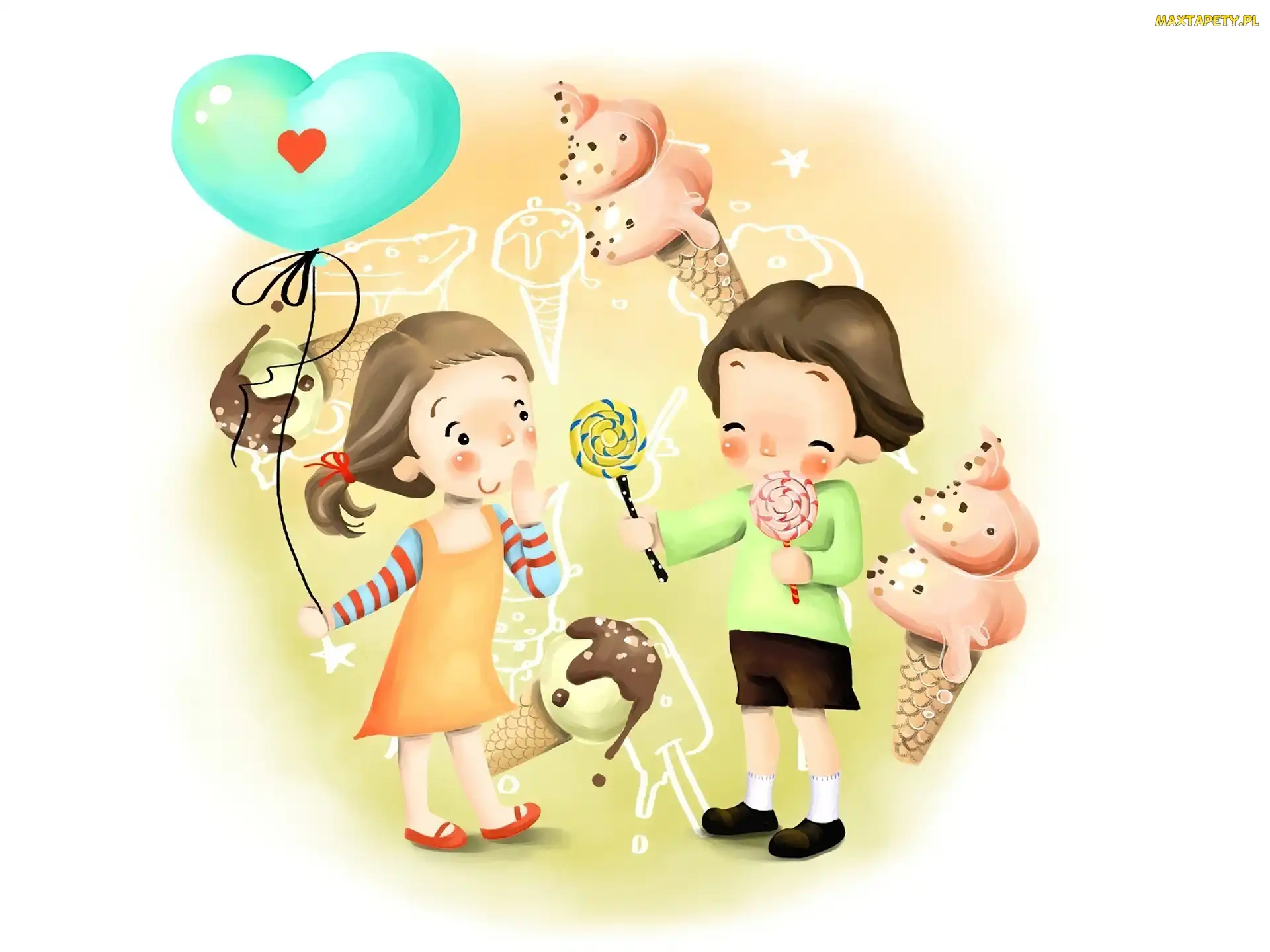 Balon, Lody, Dzieci