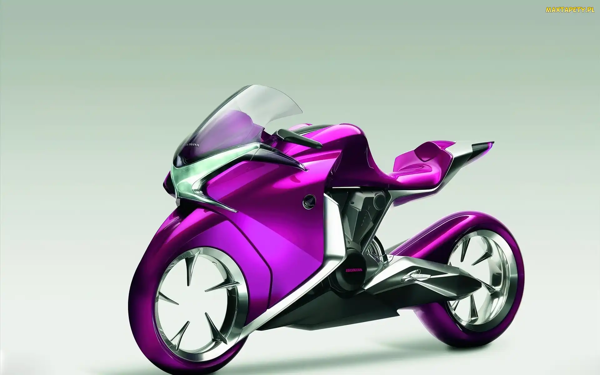 Motocykl, Fioletowy, Concept, Honda v4