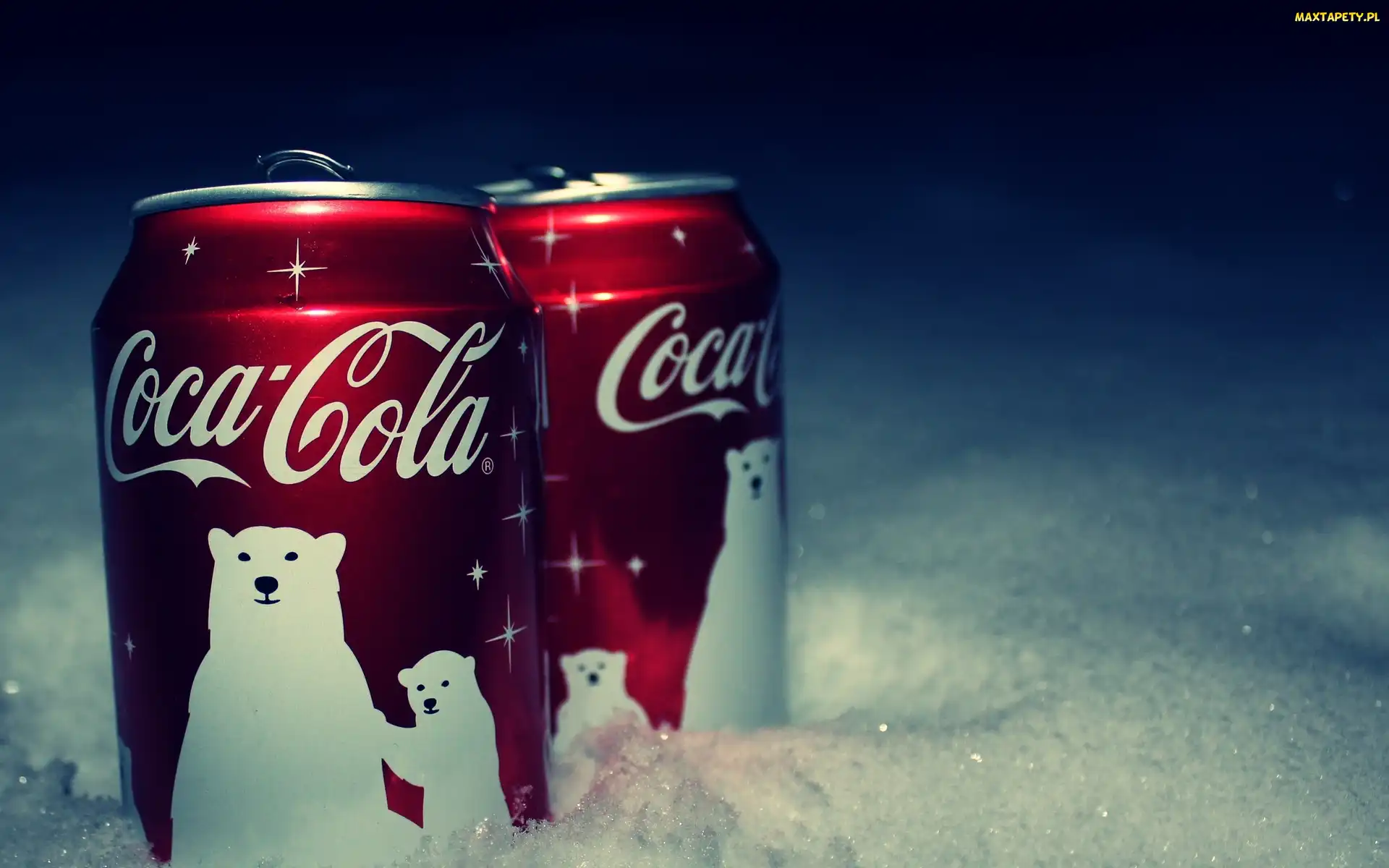Śnieg, Cola, Puszki, Coca