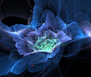 Niebieski, Fraktal, Kwiat