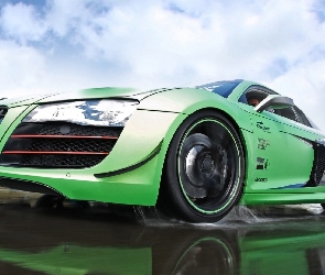 R8, Audi, Zielone, Auto