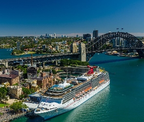 Statek, Most, Miasta, Port, Panorama, Sydney