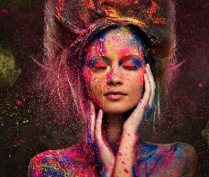 Bodypainting, Farby, Kobieta, Melissa Lingafelt