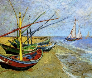 Obraz, Łodzie Rybackie, Vincent Van Gogh