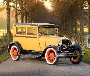 Retro, 1928, Ford, Tudor, Klasyczne