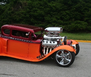 Czerwony, Mudel A Street Rod, 1930, Ford