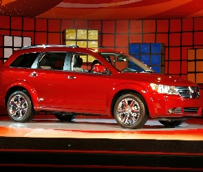 Czerwień, Krwista, Dodge Journey, Salon