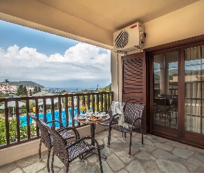 Balkon, widok, taras