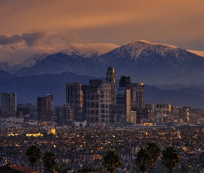 Kalifornia, Noc, Miasto, USA, Los Angeles