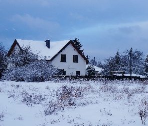 Śnieg, Dom, Zima