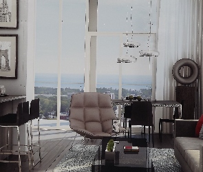 Apartament, Styl, Wnętrze, Wystrój, Mieszkanie
