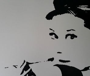 Audrey Hepburn, Spojrzenie, Rysunek, Kobieta