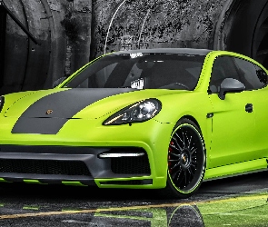 Zielony, Panamera, Samochód, Porsche