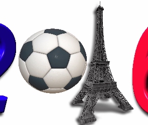 Euro 2016, Eiffla, Wieża, Piłka